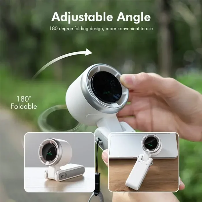 New Portable Handheld Turbo Fan with LED Smart Display - Image 5