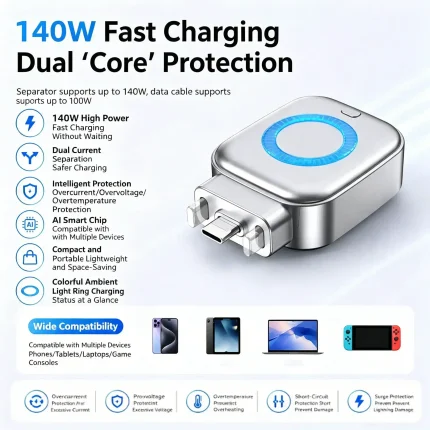 140W Intelligent Charger Separator with Dual 'Core' Protection
